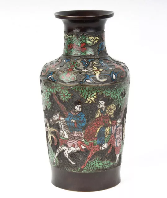 China 19. Jh. A Chinese Cloisonne Champleve Baluster Vase - Chinois Vaso Cinese