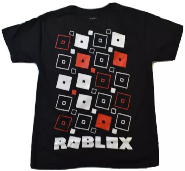 Roblox Youth Boys Multiple Character Color Grid Black Shirt New S-XL