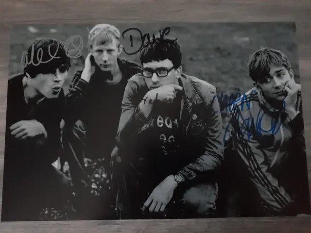 Authentic Blur Fully Signed Autographed 12 X 8 Photo Albarn Coxon Coa Real