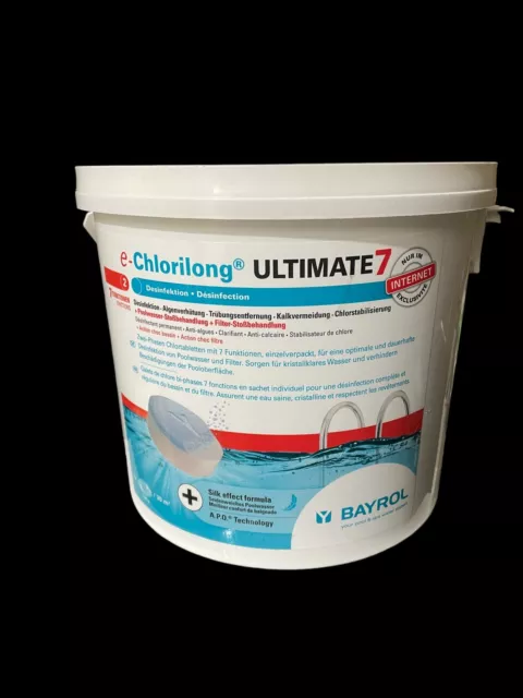 BAYROL e-Chlorilong ULTIMATE 7 - 4,8 kg Eimer, 300g Tabs 7 Funktionen Multitabs