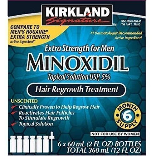 KIRKLAND SIGNATURE MINOXIDIL 5 Hair Regrowth Treatment for Men 12oz