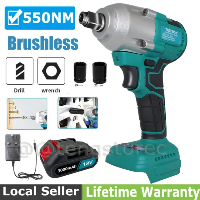 Cordless Brushless Impact Wrench Drill for Makita DTW285Z 18V LXT 1/2" /Battery