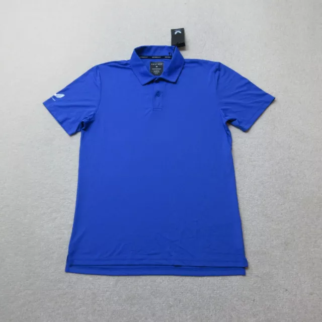 Castore Golf Polo Shirt Mens Medium Blue Sportswear Advanced Tech NWT