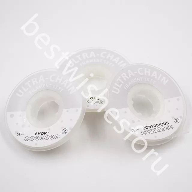 Dental Orthodontic Elastic Ultra Power Chain Rubber Band Long/Closed/Short Clear