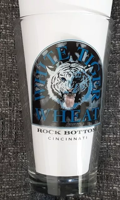 Rock Bottom Brewery Cincinnati White Tiger Wheat Pint Beer Glass