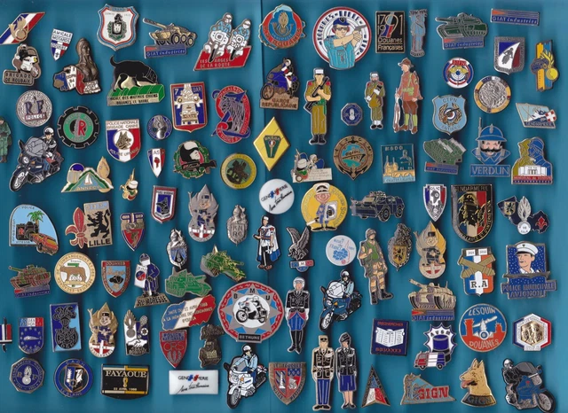 Lot De 8 Calots Militaires (pins) - URSS Lénine, USA, Russie, Bundeswehr - État Divers