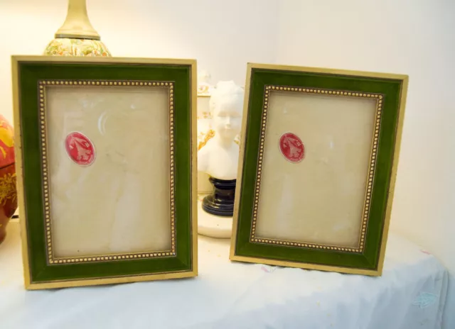 One French wood vintage Louis XVI style frame picture painting photo