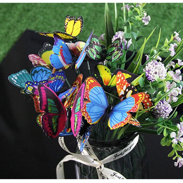 24 Pcs Stakes Decorative Lawn Art Decoration Figurines Home Decor 10cm 3