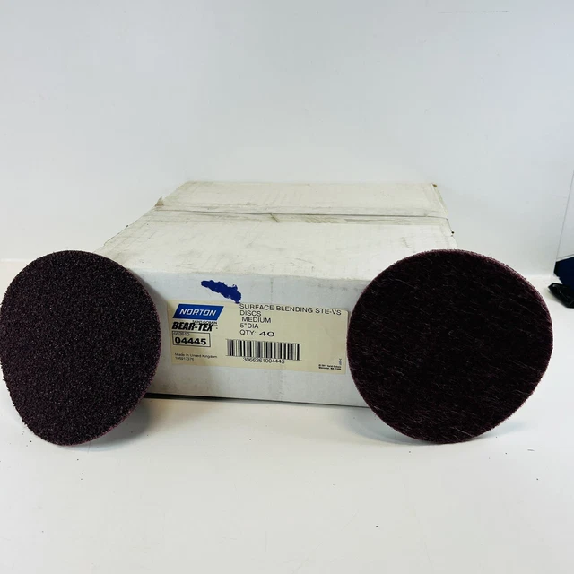 Norton Bear-Tex 66261004445 Surface Blending 5" Disc STE-VS A/O Medium QTY (40)
