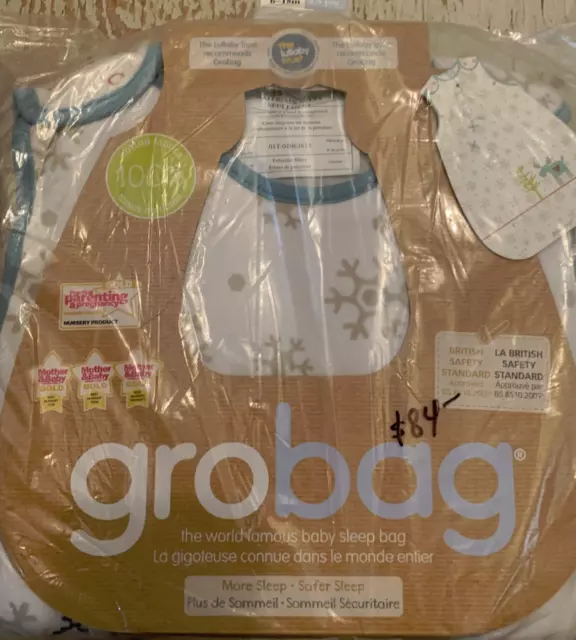 Grobag-Baby Sleeping Sack-Mr.Moose-6-18 months-3.5 Tog-New in package-a1