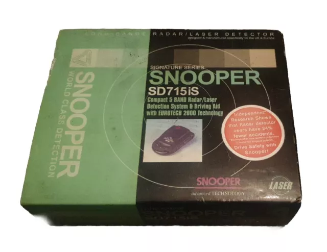 Snooper SD715IS Sistema di rilevamento radar/laser inutilizzato spedizione tracciata gratuita