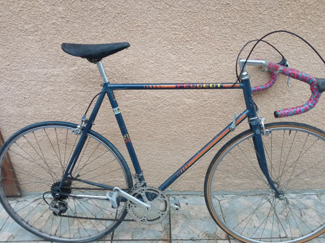 Cadre Vélo Course Vintage NAVARRO - Carbolite 102 - Acier - 54 Cm - Blanc/Bleu