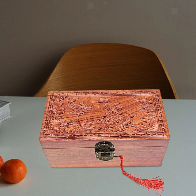 Boîte à Bijoux En Bois Décorative Vintage - Dimensions 22x12x10 Cm, Neuve Avec étiquettes, Idéale Rangement Ou Décoration