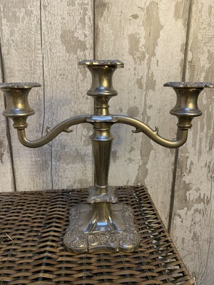 Portacandele in metallo argento ORNATA Antler stile chiesa portacandele 