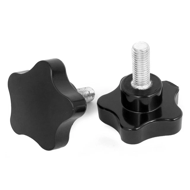 Vis à Tête Noire 6mm - Filetage Mâle Type Bouton - Lot De 10 Pièces - Marque Uxcell - Neuf Sous Sachet