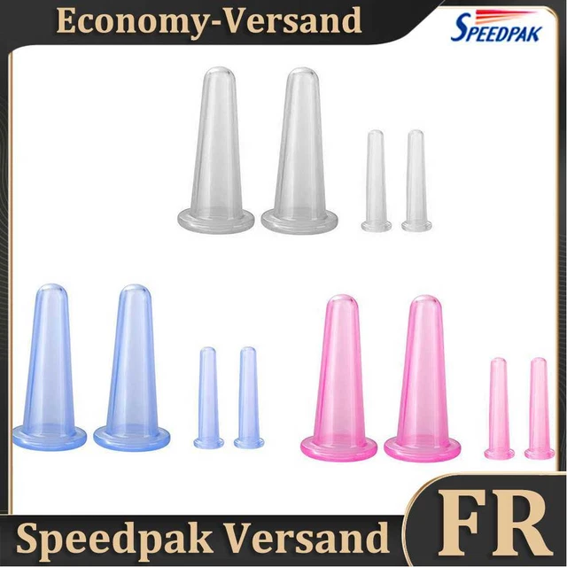 4Pcs Face Massager Household Suction Cup Anti-wrinkle Anti Cellulite Health Care