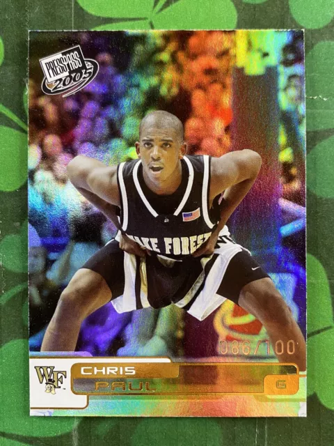 2005 Press Pass Chris Paul Holofoil Rookie #/100 #RP26 Wake Forest Demon Deacons