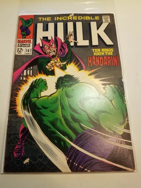 Incredible Hulk #107 Marvel 1968 Herb Trimpe & Syd Shores Ten Rings Mandarin!