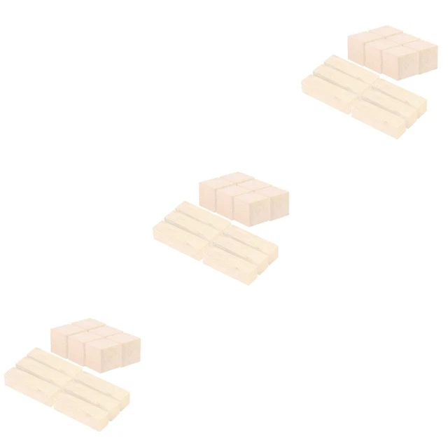 36 piezas bloques de madera sin pintar bloques de madera para artesanía