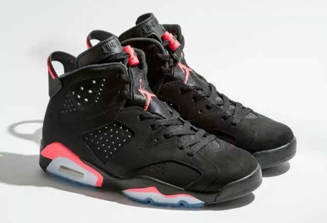 Nike Air Jordan 6 Retro Infrared 2019 Mens 7 Jordan VI Retro Black BNIB.