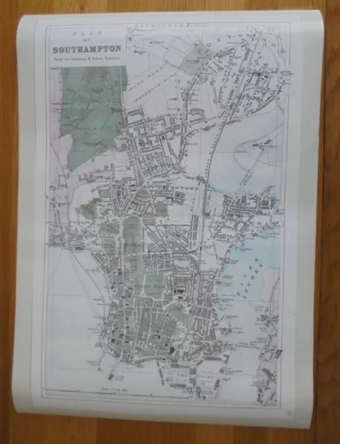 1884 SOUTHAMPTON STREET MAP G.W. Bacon - Digital Reproduction of 1884 Original