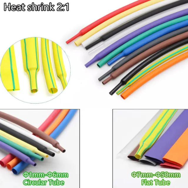 Heat shrink 2:1 Five Colors of Heat Shrink Tubing φ1-50mm Heat Shrink Tube