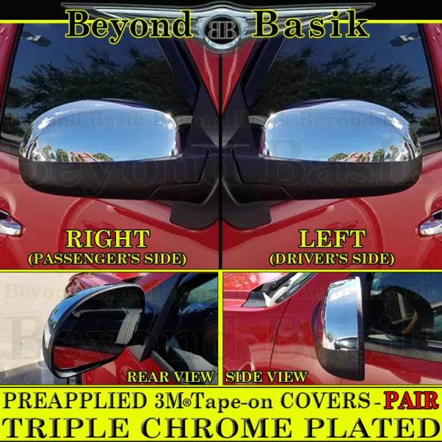 2007-2013 GMC SIERRA 1500 07-14 2500 3500 Top Half Triple Chrome Mirror COVERS