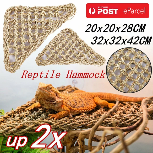 Reptile Hammock Lounger Lizard Basking Platform Dragon Hanging Swing Bearded AU