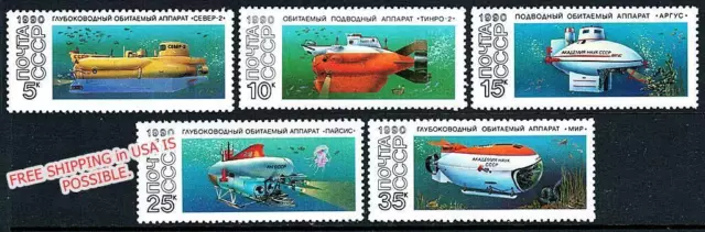 Russland 1990 U-Boote MNH Transport, Schiffe
