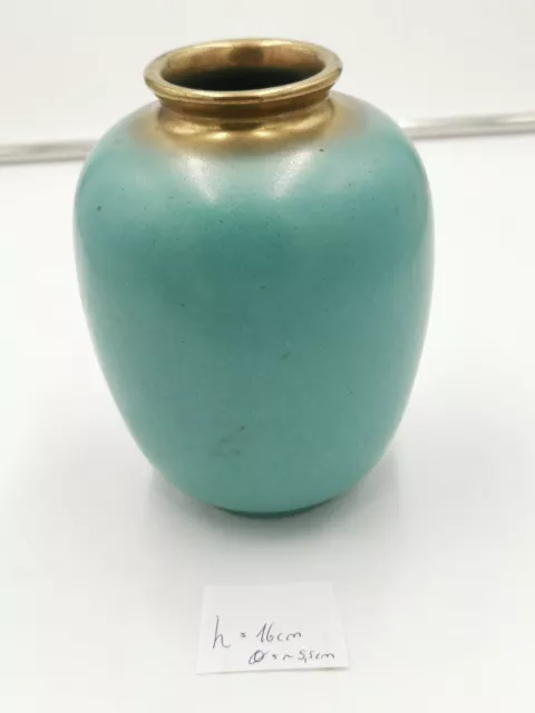 Wien Keramos Vase alt antik Handarbeit blau vintage Hingucker Austria