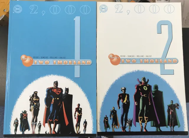 2,000 Two Thousand Full Set 1 & 2 DC Comics Justice League JLA vs JSA 2000