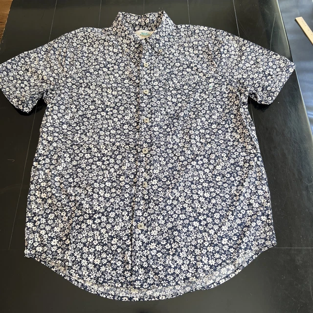 Vtg Hobie Surfboards Catamarans Hawaiian Aloha Button Up Pocket Shirt Large Blue