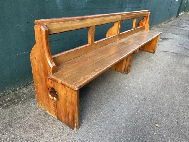 Split Pine Church Pew / Bench Seat (Pub / Restaurant / Cafe)  - 2510mm