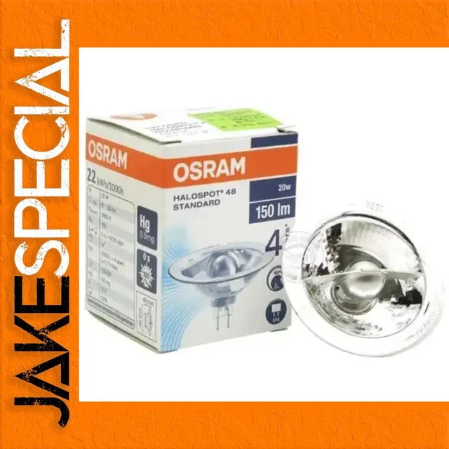 Ampoule Halogène OSRAM Halospot 48 10W 12V G4 8° Argent - Réflecteur, Neuve, Fabriqué En Allemagne