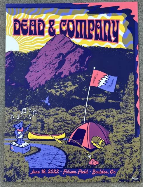 DEAD & COMPANY June 18, 2022 Folsom - Boulder, Colorado Poster By Justin Helton