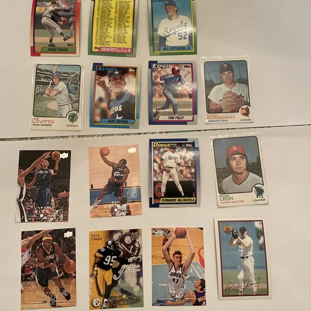 Crazy Baseball Basketball Lot Of 15 Different HOF Roger Clemens Jason Kidd 1973