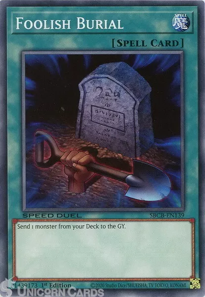 SBCB-EN139 Foolish Burial Common 1st Edition Mint YuGiOh Card