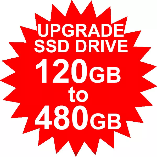 120Gb To 480Gb Ssd Upgrade (Available With Laptop Or Pc Purchase Only)