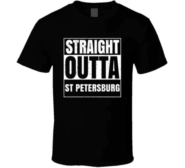 Straight Outta St Petersburg Russia Compton Parody Grunge City T Shirt