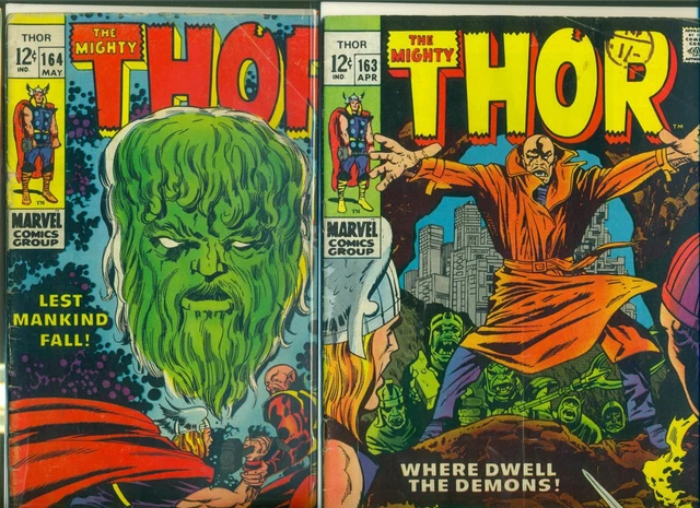 THOR #163 #164 2nd & 3rd App HIM Adam Warlock Marvel Comics Silver Age Readers
