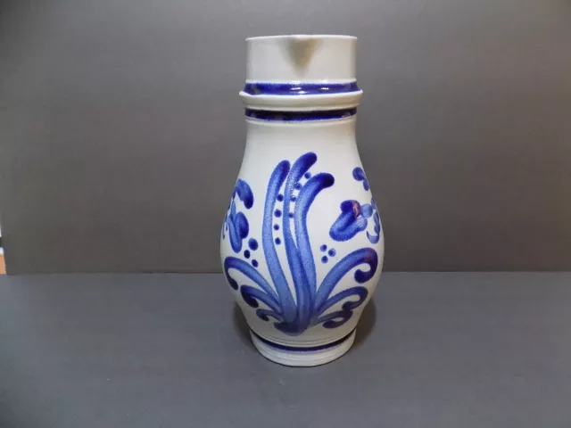 German Westerwald Art Pottery Salt Glazed Pitcher Germany