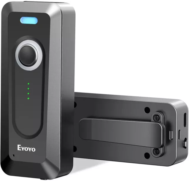 Eyoyo 2D Bluetooth Barcode Scanner Wireless QR Bar Code Scanner Reader with Clip