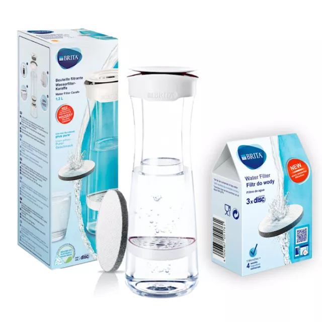 BRITA Fill & Serve Graphite Water Filter Carafe, Volume 1.3L/Funnel 0.5L -  White 4006387051785