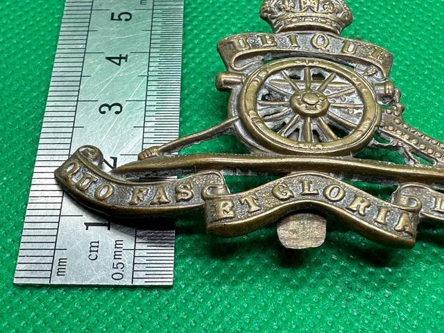ORIGINAL WW1 / WW2 British Army Royal Artillery Kings Crown Cap Badge £ ...