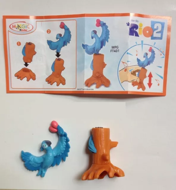 KINDER FERRERO SURPRISE SÉRIE COMPLÈTE DISNEY RIO 2 JOUET 9x FIGURINES TOP RAR 3