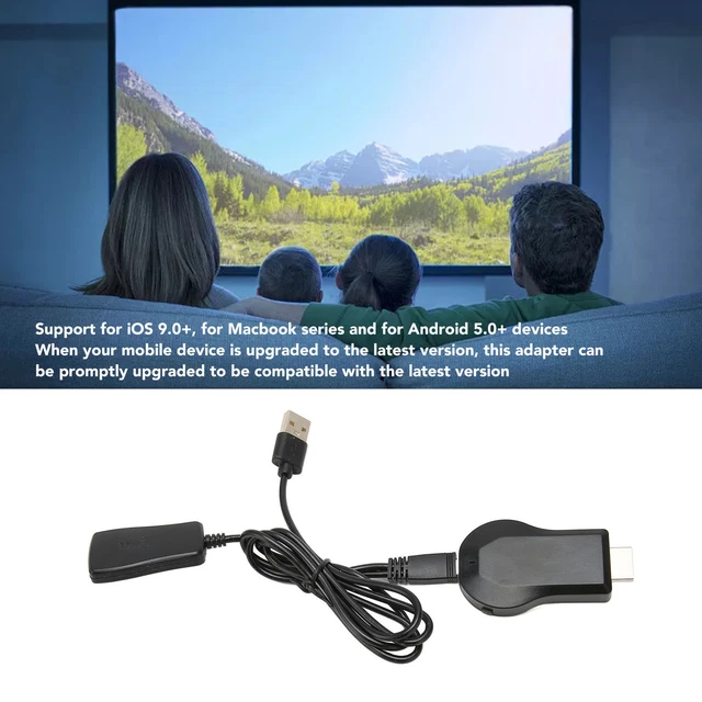 Mobile Screen Mirroring Receiver Wireless Display Adapter ABS 1080P Dongle Plug