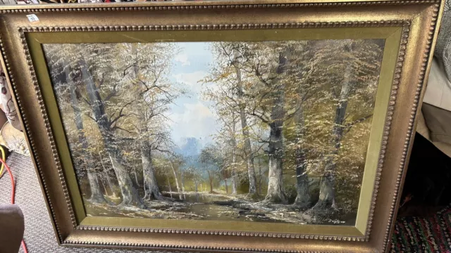 Signed KUGLER Original Oil Painting Josef Kugler SEN 1913-2011 Huge Great Frame