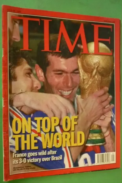 Time Magazine 20 July 1998 France Sample Football Cup Del Mondo France Zidane