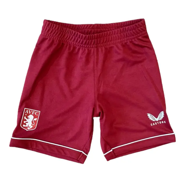 Kit calcio Aston Villa (taglia 2-3Y) pantaloncini e calzini Castore per bambini - nuovi