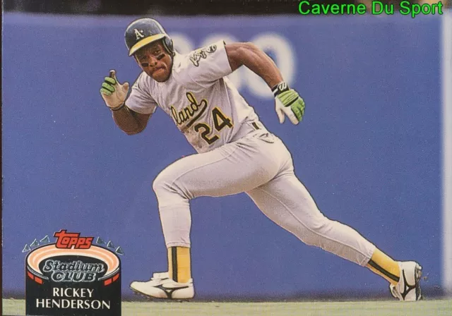 750  Rickey Henderson  Oakland Athletics Topps Baseball Card Stadium Club 1992